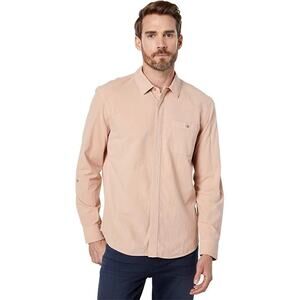 NWT Paige New Mens Gregory Casual Button Front Shirt Top Sunset Sand Salmon XL‎